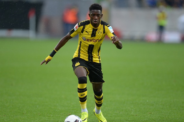 ALTACH, AUSTRIA - AUGUST 05:  Ousmane Dembele of Dortmund in action during the friendly match between AFC Sunderland v Borussia Dortmund at Cashpoint Arena on August 5, 2016 in Altach, Austria.  (Photo by Deniz Calagan/Getty Images)