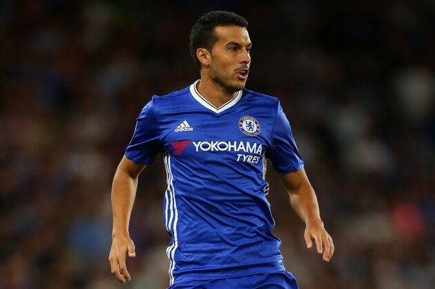 LONDON, ENGLAND - AUGUST 15: Pedro of Chelsea during the Premier League match between Chelsea and West Ham United at Stamford Bridge on August 15, 2016 in London, England. (Photo by Catherine Ivill - AMA/Getty Images)