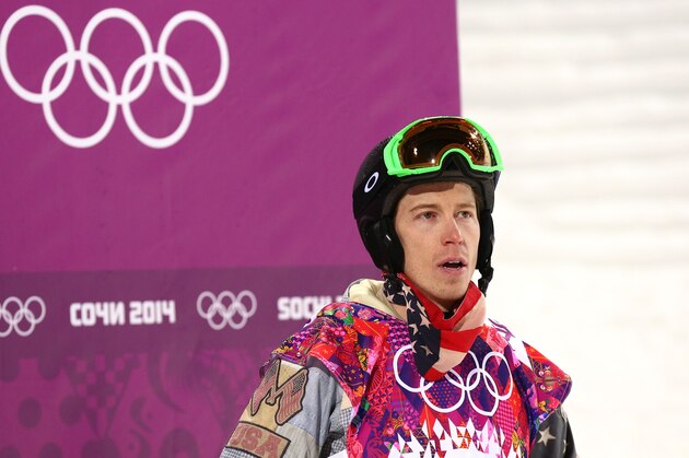 SOCHI, RUSSIA - FEBRUARY 11:  Shaun White of the United States reacts after competing in the Snowboard Men's Halfpipe Finals on day four of the Sochi 2014 Winter Olympics at Rosa Khutor Extreme Park on February 11, 2014 in Sochi, Russia.  (Photo by Cameron Spencer/Getty Images)
