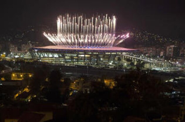 The Mangueira slum is backdropped by fireworks exploding above the Maracana stadium during the opening ceremony of the Rio's 2016 Summer Olympics in Rio de Janeiro in Rio de Janeiro, Brazil, Friday, Aug. 5, 2016. (AP Photo/Leo Correa) The Mangueira slum is backdropped by fireworks exploding above the Maracana stadium during the opening ceremony of the Rio's 2016 Summer Olympics in Rio de Janeiro in Rio de Janeiro, Brazil, Friday, Aug. 5, 2016. (AP Photo/Leo Correa)