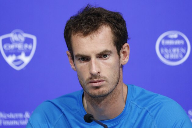MASON, OH - AUGUST 16: Andy Murray of Great Britain speaks to the media on Day 4 of the Western & Southern Open at the Lindner Family Tennis Center on August 16, 2016 in Mason, Ohio. (Photo by Joe Robbins/Getty Images)