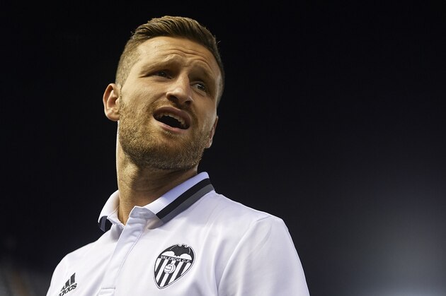 VALENCIA, SPAIN - AUGUST 13: Shkodran Mustafi of Valencia reacts after the pre-season friendly match between Valencia CF and AC Fiorentina at Estadio Mestalla on August 13, 2016 in Valencia, Spain. (Photo by Manuel Queimadelos Alonso/Getty Images)