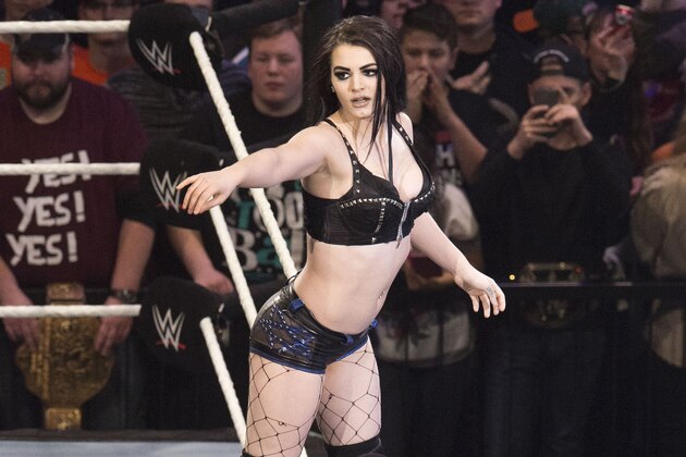 COLOGNE, GERMANY - FEBRUARY 11: Paige during WWE Road to WrestleMania at the Lanxess Arena on February 11, 2016 in Cologne, Germany. (Photo by Marc Pfitzenreuter/Getty Images)