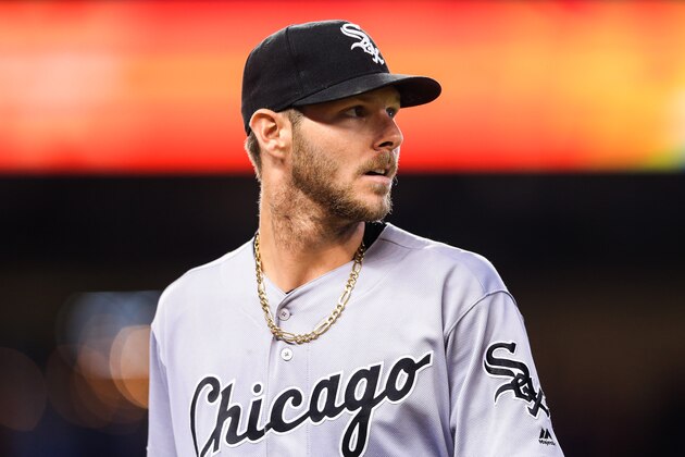 MIAMI, FL - AUGUST 14: Chris Sale #49 of the Chicago White Sox looks on during the game against the Miami Marlins at Marlins Park on August 14, 2016 in Miami, Florida. (Photo by Rob Foldy/Getty Images)