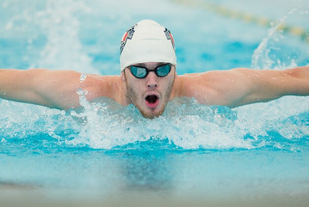 Jul 11, 2016; Chamblee, GA, USA; Gunnar Bentz during practice at Dynamo Swim Club. Mandatory Credit: Kevin D. Liles-USA TODAY Sports