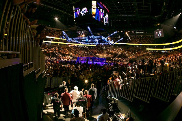 LAS VEGAS, NV - JULY 9: Kelvin Gastelum walks to the Octagon for his fight against Johny Hendricks during the UFC 200 event at T-Mobile Arena on July 9, 2016 in Las Vegas, Nevada. (Photo by Rey Del Rio/Getty Images)