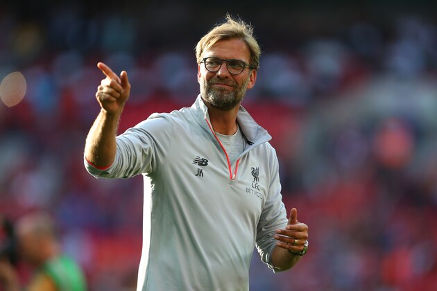 LONDON, ENGLAND - AUGUST 06: Jurgen Klopp manager of Liverpool during the International Champions Cup 2016 match between Liverpool and Barcelona at Wembley Stadium on August 6, 2016 in London, England. (Photo by Catherine Ivill - AMA/Getty Images)