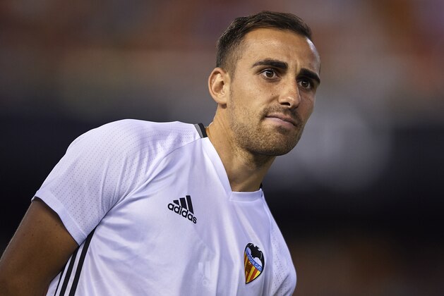 VALENCIA, SPAIN - AUGUST 13:  Paco Alcacer of Valencia looks on after the pre-season friendly match between Valencia CF and AC Fiorentina at Estadio Mestalla on August 13, 2016 in Valencia, Spain.  (Photo by Manuel Queimadelos Alonso/Getty Images)