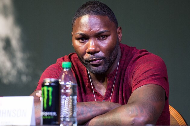 LAS VEGAS, NV - AUGUST 17:  Anthony Johnson speaks to the media during the UFC 202 Press Conference at David Copperfield Theater in the MGM Grand Hotel/Casino on August 17, 2016 in Las Vegas, Nevada. (Photo by Brandon Magnus/Zuffa LLC/Zuffa LLC via Getty Images)