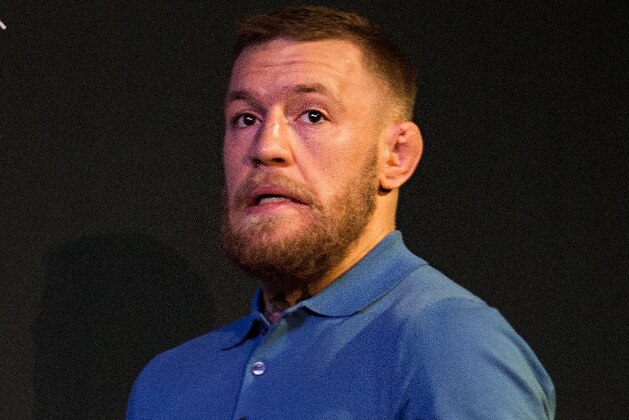 LAS VEGAS, NV - AUGUST 17:  UFC featherweight champion Conor McGregor arrives to the the UFC 202 Press Conference at David Copperfield Theater in the MGM Grand Hotel/Casino on August 17, 2016 in Las Vegas, Nevada. (Photo by Brandon Magnus/Zuffa LLC/Zuffa LLC via Getty Images)