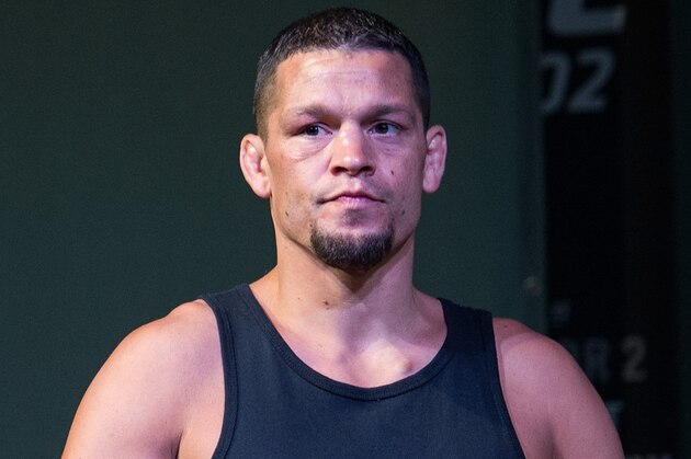 LAS VEGAS, NV - AUGUST 17:  Nate Diaz arrives to the UFC 202 Press Conference at David Copperfield Theater in the MGM Grand Hotel/Casino on August 17, 2016 in Las Vegas, Nevada. (Photo by Brandon Magnus/Zuffa LLC/Zuffa LLC via Getty Images)