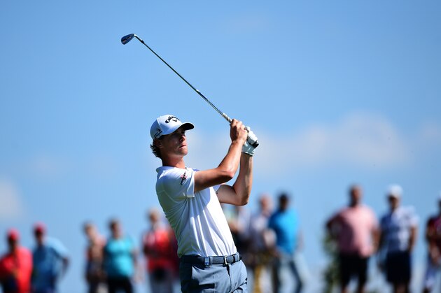 PRAGUE, CZECH REPUBLIC - AUGUST 19: Thomas Pieters of Belgium takes his second shot on the 8th hole during day two of the D+D REAL Czech Masters at Albatross Golf Resort on August 19, 2016 in Prague, Czech Republic.  (Photo by Richard Martin-Roberts/Getty Images)