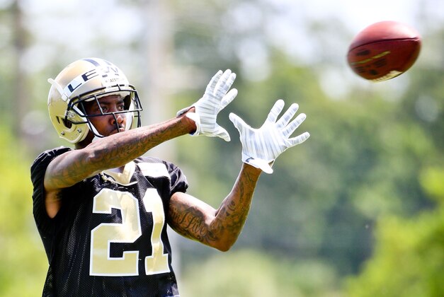 Jun 16, 2016; New Orleans, LA, USA; New Orleans Saints cornerback Keenan Lewis (21) during the final day of minicamp at the New Orleans Saints Training Facility. Mandatory Credit: Derick E. Hingle-USA TODAY Sports