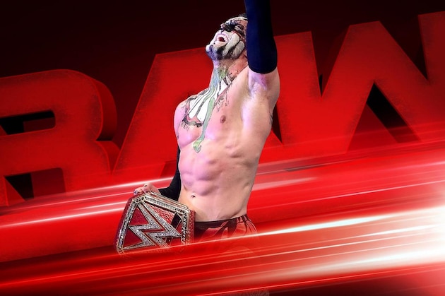 Finn Balor with the new Universal Championship.