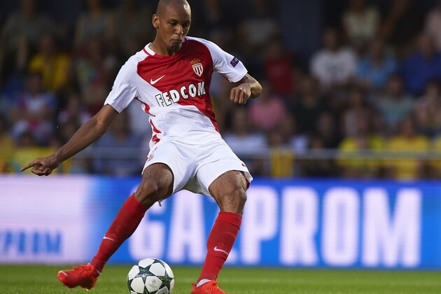 VILLARREAL, SPAIN - AUGUST 17:  Fabinho (R) of Monaco scores his team's first goal during the UEFA Champions League play-off first leg match between Villarreal CF and AS Monaco at El Madrigal on August 17, 2016 in Villarreal, Spain.  (Photo by Manuel Queimadelos Alonso/Getty Images)