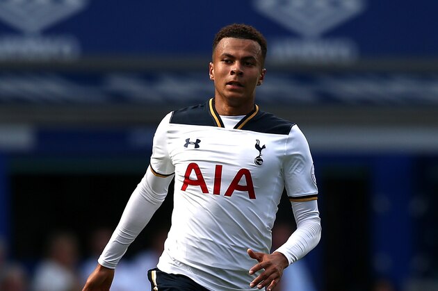 LIVERPOOL, ENGLAND - AUGUST 13:  Dele Alli of Tottenham Hotspur during the Premier League match between Everton and Tottenham Hotspur  at Goodison Park on August 13, 2016 in Liverpool, England.  (Photo by Jan Kruger/Getty Images)