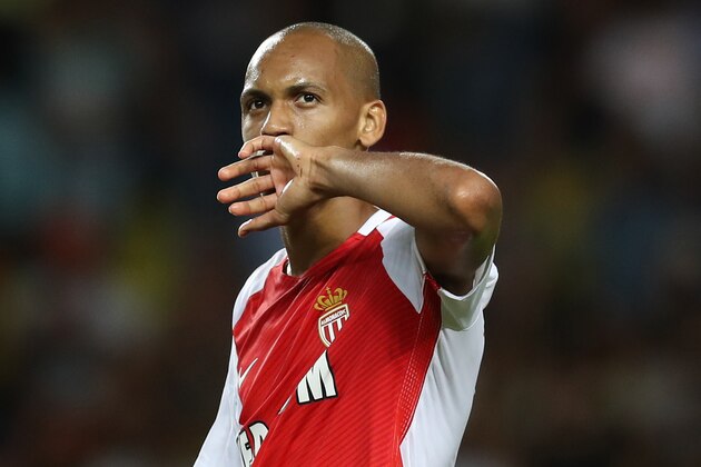 Monaco's Brazilian defender Fabinho celebrates after scoring a goal during the UEFA Champions League second leg play off football match between AS Monaco and Villarreal CF on August 23, 2016 at the Louis II Stadium in Monaco. / AFP / VALERY HACHE        (Photo credit should read VALERY HACHE/AFP/Getty Images)