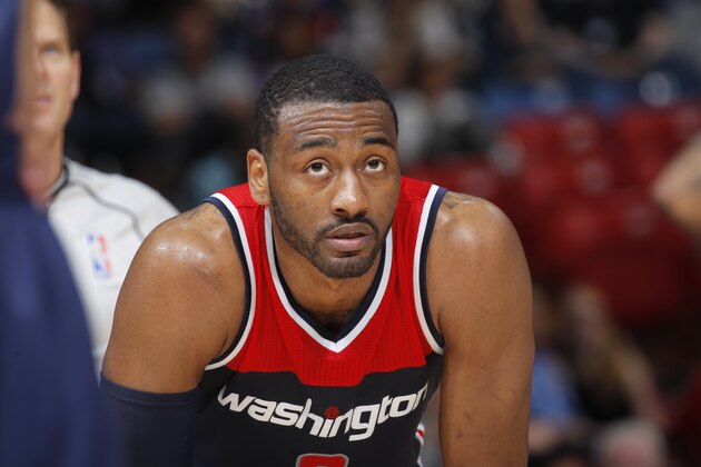 SACRAMENTO, CA - MARCH 30: John Wall #2 of the Washington Wizards looks on during the game against the Sacramento Kings on March 30, 2016 at Sleep Train Arena in Sacramento, California. NOTE TO USER: User expressly acknowledges and agrees that, by downloading and or using this photograph, User is consenting to the terms and conditions of the Getty Images Agreement. Mandatory Copyright Notice: Copyright 2016 NBAE (Photo by Rocky Widner/NBAE via Getty Images)