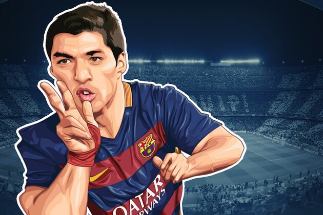 BARCELONA, SPAIN - AUGUST 20:  Luis Suarez of FC Barcelona celebrates after scoring his team's third goal during the La Liga match between FC Barcelona and Real Betis Balompie at Camp Nou on August 20, 2016 in Barcelona, Spain.  (Photo by Alex Caparros/Getty Images)