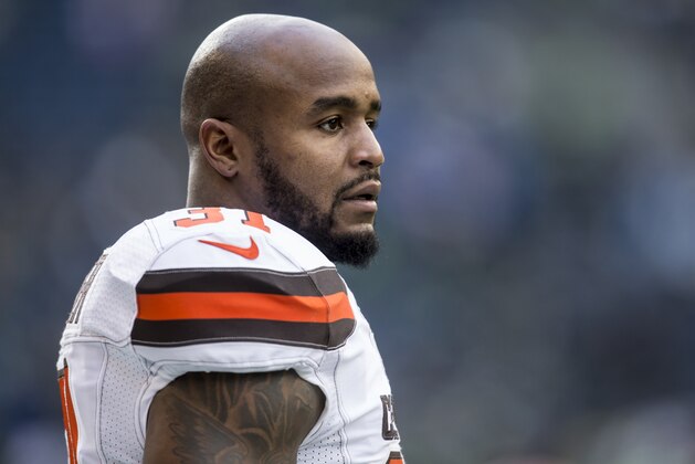 SEATTLE, WA - DECEMBER 20: Defensive back Donte Whitner #31 of the Cleveland Browns stands on the sidelines during warmups before a football game against the Seattle Seahawks at CenturyLink Field on December 20, 2015 in Seattle, Washington. The Seahawks won the game 30-13. (Photo by Stephen Brashear/Getty Images)