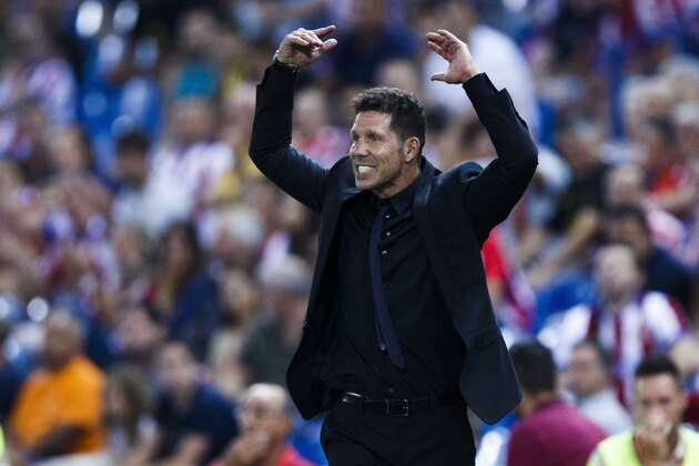 MADRID, SPAIN - AUGUST 21: Head coach Diego Pablo Simeone of Atletico de Madrid reacts during the La Liga match between Club Atletico de Madrid and Deportivo Alaves at Vicente Calderon stadium on August 21, 2016 in Madrid, Spain. (Photo by Gonzalo Arroyo Moreno/Getty Images)