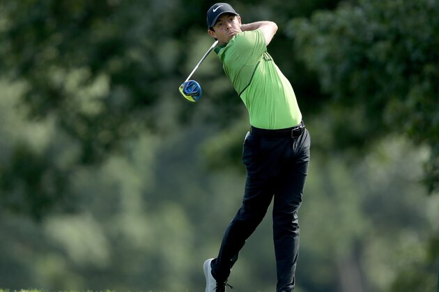 FARMINGDALE, NY - AUGUST 25:  Rory McIlroy of Northern Ireland plays his tee shot on the fifth hole during the first round of The Barclays in the PGA Tour FedExCup Play-Offs on the Black Course at Bethpage State Park on August 25, 2016 in Farmongdale, New York.  (Photo by David Cannon/Getty Images)