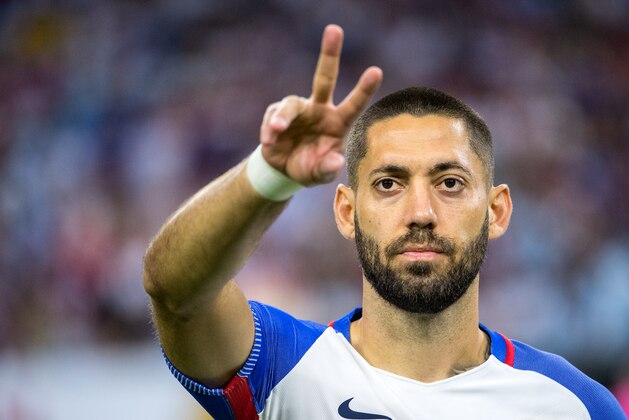 HOUSTON, TX - JUNE  21:  Clint Dempsey #8 of United States prior to the Copa America Centenario Semifinal match between United States and Argentina at NRG Stadium on June 21, 2016 in Houston, Texas.  Argentina won the match 4-0 (Photo by Shaun Clark/Getty Images)