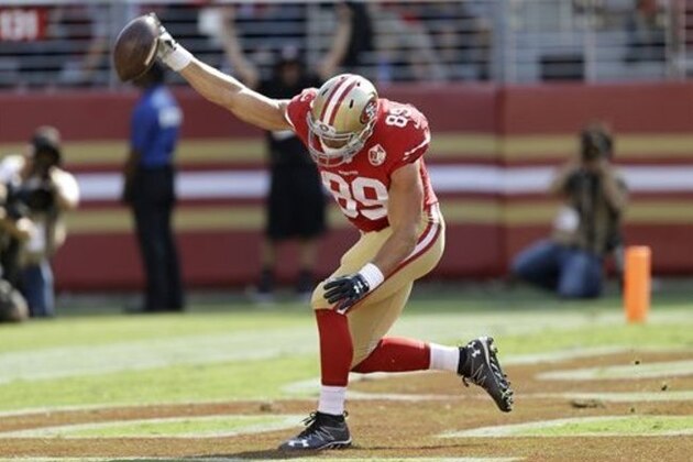 San Francisco 49ers tight end Vance McDonald during the first half of an NFL preseason football game against the Houston Texans Sunday, Aug. 14, 2016, in Santa Clara, Calif. (AP Photo/Ben Margot)