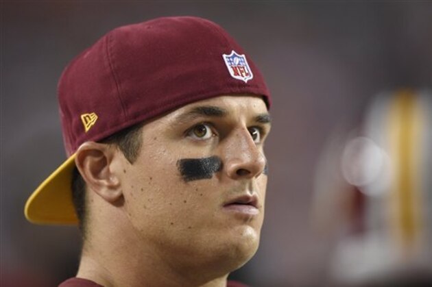 Washington Redskins outside linebacker Ryan Kerrigan (91) stands on the sidelines during the second half of an NFL preseason football game against the Buffalo Bills, Friday, Aug. 26, 2016, in Landover, Md. The Redskins won 21-16. (AP Photo/Nick Wass)