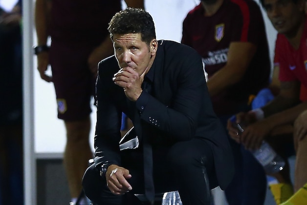 LEGANES, SPAIN - AUGUST 27: Head coach Diego Pablo Simeone of Atletico de Madrid reacts ahead the bench during the La Liga match between Club Deportivo Leganes and Club Atletico de Madrid at Estadio Municipal de Butarque on August 27, 2016 in Leganes, Spain. (Photo by Gonzalo Arroyo Moreno/Getty Images)