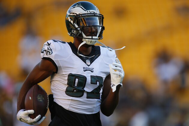 PITTSBURGH, PA - AUGUST 18:  Rueben Randle #82 of the Philadelphia Eagles in action during the game against the Pittsburgh Steelers on August 18, 2016 at Heinz Field in Pittsburgh, Pennsylvania.  (Photo by Justin K. Aller/Getty Images)