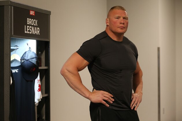 LAS VEGAS, NV - JULY 09:  Brock Lesnar backstage during the UFC 200 event on July 9, 2016 at T-Mobile Arena in Las Vegas, Nevada.  (Photo by Ed Mulholland/Zuffa LLC/Zuffa LLC via Getty Images)