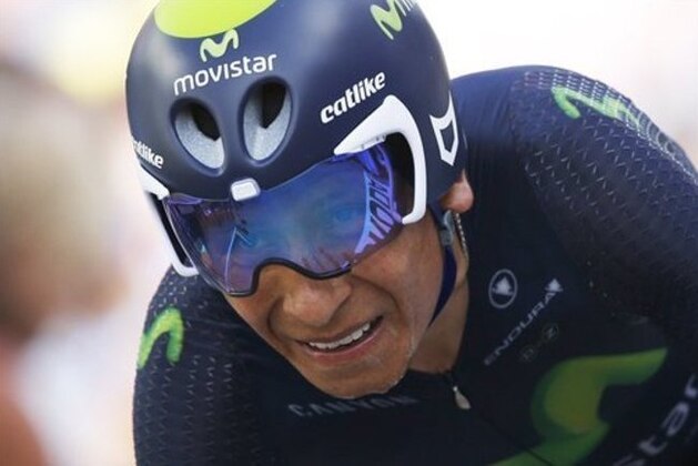 Colombia’s Nairo Quintana rides during the eighteenth stage of the Tour de France cycling race, an individual time trial over 17 kilometers (10.6 miles) with start in Sallanches and finish in Megeve, France, Thursday, July 21, 2016. (AP Photo/Christophe Ena)