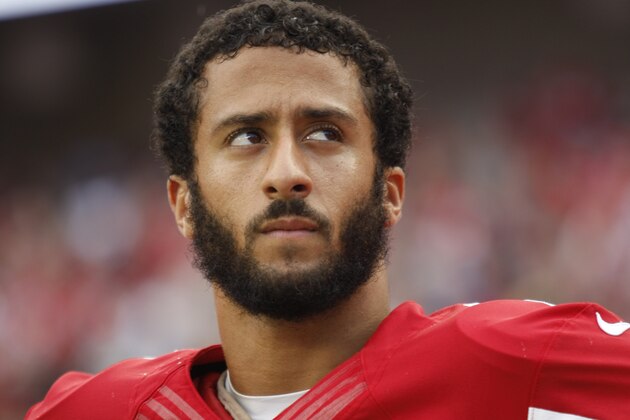 SANTA CLARA, CA - OCTOBER 18: Colin Kaepernick #7 of the San Francisco 49ers stands on the field prior to the game against the Baltimore Ravens at Levi Stadium on October 18, 2015 in Santa Clara, California. The 49ers defeated the Ravens 25-20. (Photo by Michael Zagaris/San Francisco 49ers/Getty Images) SANTA CLARA, CA - OCTOBER 18: Colin Kaepernick #7 of the San Francisco 49ers stands on the field prior to the game against the Baltimore Ravens at Levi Stadium on October 18, 2015 in Santa Clara, California. The 49ers defeated the Ravens 25-20. (Photo by Michael Zagaris/San Francisco 49ers/Getty Images)