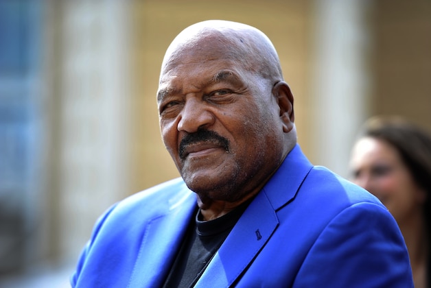 CLEVELAND, OH - JUNE 22:  Jim Brown looks on during the Cleveland Cavaliers Victory Parade And Rally on June 22, 2016 in downtown Cleveland, Ohio.  NOTE TO USER: User expressly acknowledges and agrees that, by downloading and/or using this Photograph, user is consenting to the terms and conditions of the Getty Images License Agreement. Mandatory Copyright Notice: Copyright 2016 NBAE  (Photo by David Liam Kyle/NBAE/Getty Images)