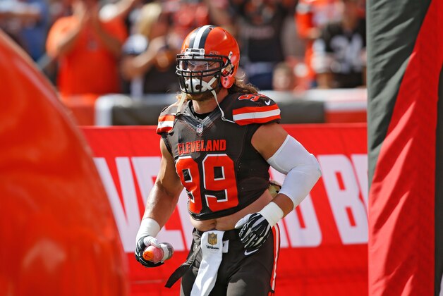 Sep 27, 2015; Cleveland, OH, USA;  Cleveland Browns outside linebacker Paul Kruger (99) at FirstEnergy Stadium. Mandatory Credit: Scott R. Galvin-USA TODAY Sports