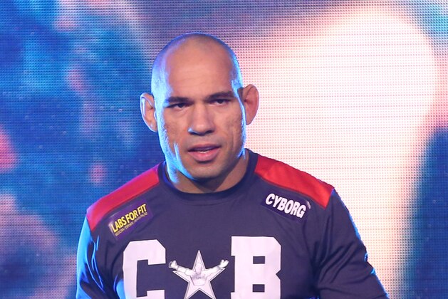 UNCASVILLE, CT - APRIL 22: Evangelista Santos walks to the cage for his bout against Brennan Ward (not shown) at Mohegan Sun Arena on April 22, 2016 in Uncasville, Connecticut. (Photo by Ed Mulholland/Getty Images)