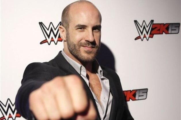 WWE Superstar Cesaro attends the WWE 2K15 SummerSlam Confidential Panel at Club Nokia, on Saturday, August 16, 2014 in Los Angeles. (Photo by Todd Williamson/Invision for 2K/AP Images)