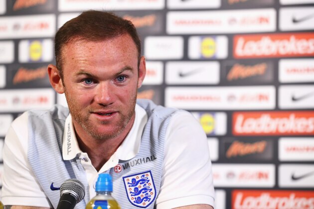 BURTON-UPON-TRENT, ENGLAND - AUGUST 30:  Wayne Rooney of England talks during the England Press Conference at St George's Park on August 30, 2016 in Burton-upon-Trent, England.  (Photo by Matthew Lewis/Getty Images)