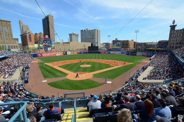 TOLEDO, OH - APRIL 04:  A general view of a sold out Fifth Third Field during the exhibition game between the Detroit Tigers and the Toledo Mud Hens at Fifth Third Field on April 4, 2012 in Toledo, Ohio. The Tigers defeated the Mud Hens 8-3.  (Photo by Mark Cunningham/MLB Photos via Getty Images)