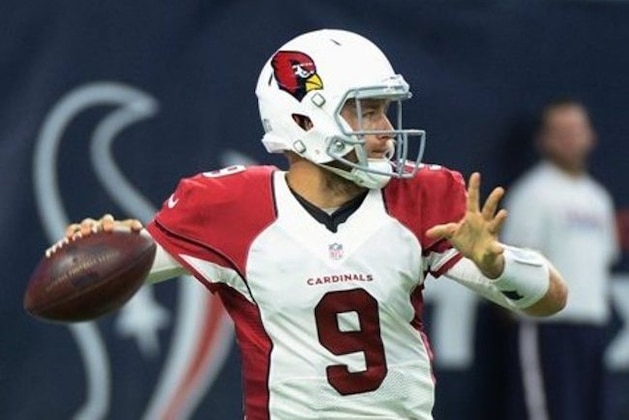 Arizona Cardinals quarterback Matt Barkley (9) throws against the Houston Texans during the second half of an NFL preseason football game, Sunday, Aug. 28, 2016, in Houston. (AP Photo/George Bridges)