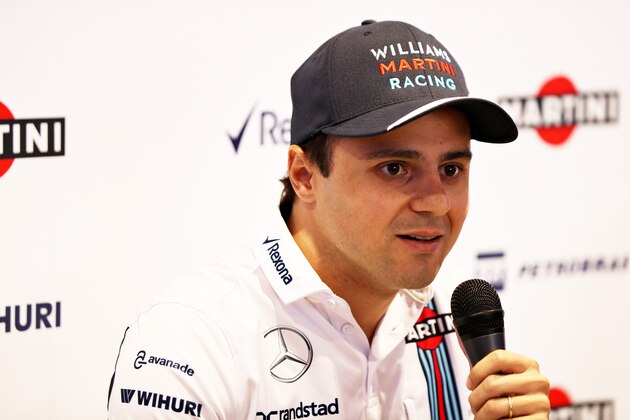 MONZA, ITALY - SEPTEMBER 01: Felipe Massa of Brazil and Williams talks to the media in a press conference to announce his retirement from Formula 1 at the end of the 2016 season during previews for the Formula One Grand Prix of Italy at Autodromo di Monza on September 1, 2016 in Monza, Italy.  (Photo by Mark Thompson/Getty Images)