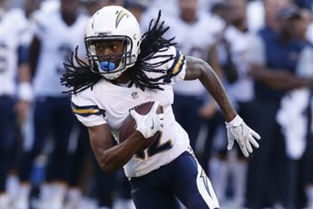 San Diego Chargers wide receiver Travis Benjamin (12) during a preseason NFL football game against the Arizona Cardinals, Friday, Aug. 19, 2016, in San Diego. (AP Photo/Rick Scuteri)