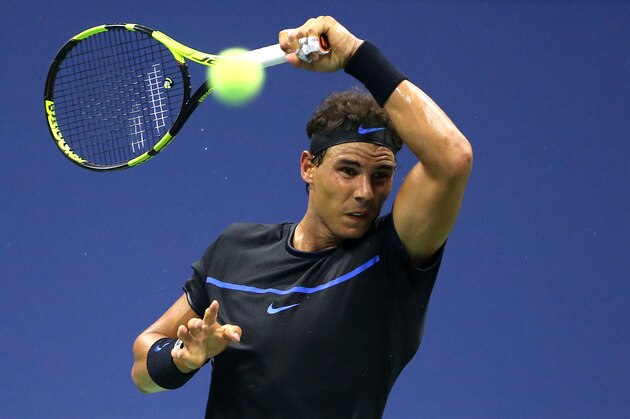 NEW YORK, NY - AUGUST 31: Rafael Nadal of Spain in action during his second round match on day 3 of the 2016 US Open at USTA Billie Jean King National Tennis Center on August 31, 2016 in New York City. (Photo by Jean Catuffe/Getty Images)