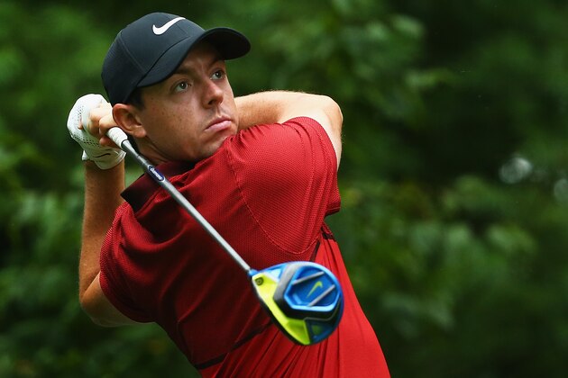 NORTON, MA - SEPTEMBER 01:  Rory McIlroy of Northern Ireland hits his tee shot on the ninth hole during the pro-am event prior to the Deutsche Bank Championship at TPC Boston on September 1, 2016 in Norton, Massachusetts.  (Photo by Maddie Meyer/Getty Images)