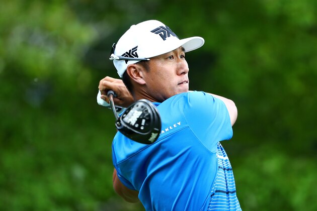 NORTON, MA - SEPTEMBER 02:  James Hahn plays his shot from the fourth tee during the first round of the Deutsche Bank Championship at TPC Boston on September 2, 2016 in Norton, Massachusetts.  (Photo by Maddie Meyer/Getty Images)