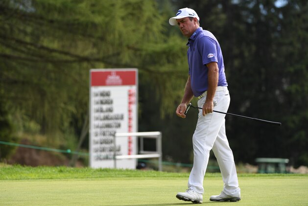 CRANS-MONTANA, SWITZERLAND - SEPTEMBER 03:  Scott Hend of Australia putts on the15th hole during the third round of the Omega European Masters at Crans-sur-Sierre Golf Club on September 3, 2016 in Crans-Montana, Switzerland.  (Photo by Ross Kinnaird/Getty Images)