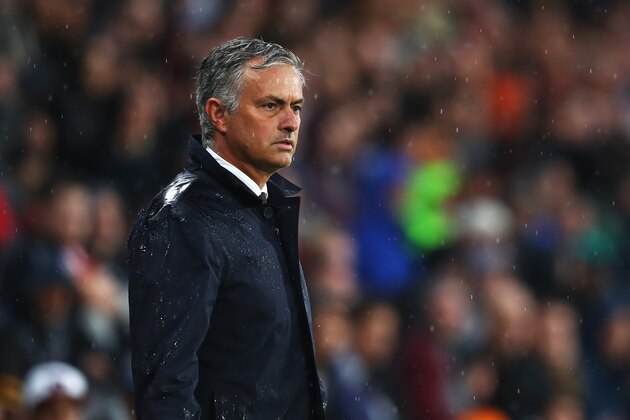 HULL, ENGLAND - AUGUST 27: Jose Mourinho, Manager of Manchester United looks on during the Premier League match between Hull City and Manchester United at KCOM Stadium on August 27, 2016 in Hull, England.  (Photo by Matthew Lewis/Getty Images)