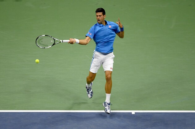 NEW YORK, NY - SEPTEMBER 04:  Novak Djokovic of Serbia in action during his 4th Round match against Kyle Edmunds of Great Britain on Day Seven of the 2016 US Open at the USTA Billie Jean King National Tennis Center on September 4, 2016 in the Flushing neighborhood of the Queens borough of New York City.  (Photo by Mike Hewitt/Getty Images)