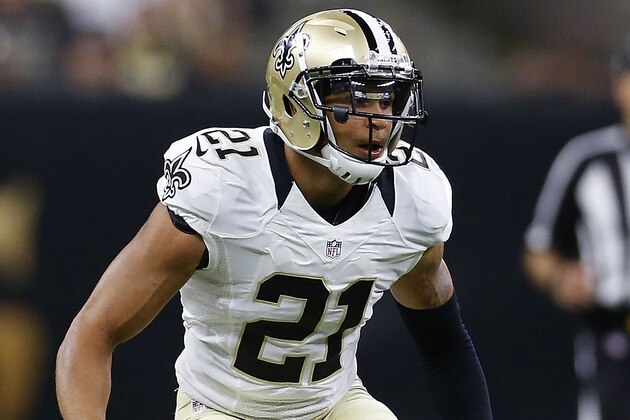NEW ORLEANS, LA - AUGUST 26: Cortland Finnegan #21 of the New Orleans Saints drops back during the second half of a game at the Mercedes-Benz Superdome on August 26, 2016 in New Orleans, Louisiana.  (Photo by Jonathan Bachman/Getty Images)